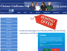 Tablet Screenshot of cloister-uniforms.co.uk